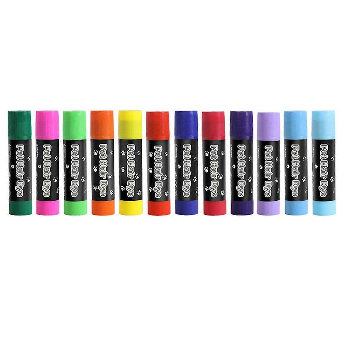 犬用ペイント 12色 洗える ペットに安全なヘアダイ ペットの毛染め グルーミング 犬用アクセサリーキット ペット用 一時的なカラー