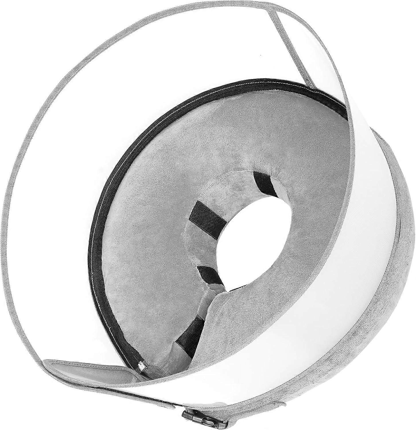 SBSGV WJSMInflatable Dog Cone Collar, Soft Dog Donut Collar After Surgery, 2-in-1 Dog Cone Alternative with Detachable Anti-Licking Shield, Soft Cone