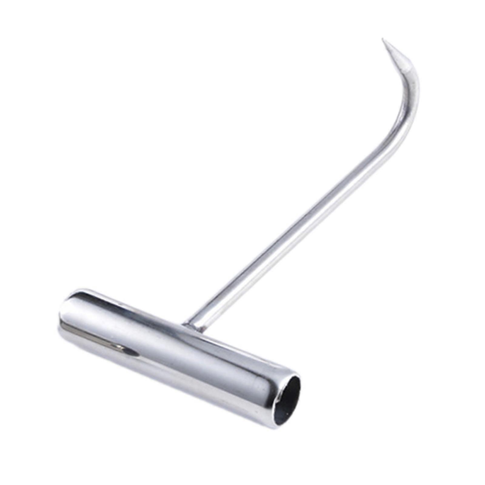 Manhole Hook Tool with T Shape Handle Rolling Lifting Butcher Pull Hook S