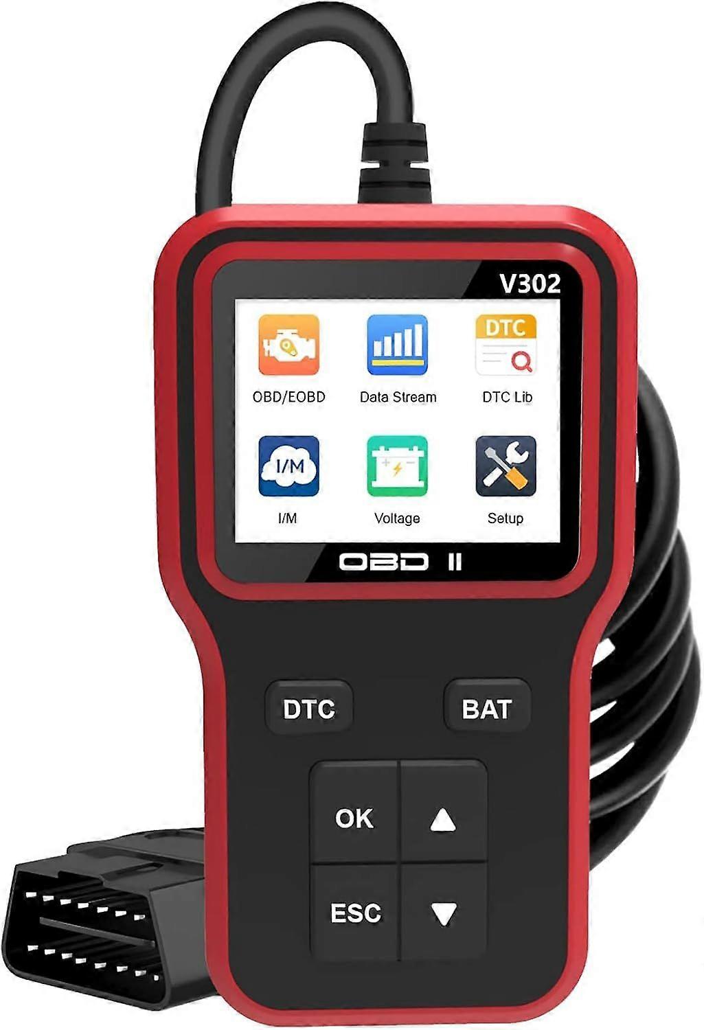 OBD2 Diagnostic Tools Scanner by - Check Engine Code Reader with Reset, I/M Readiness, Freeze Frame, Mode 8 - OBDII/EOBD Diagnostic Scan Tool for OBD