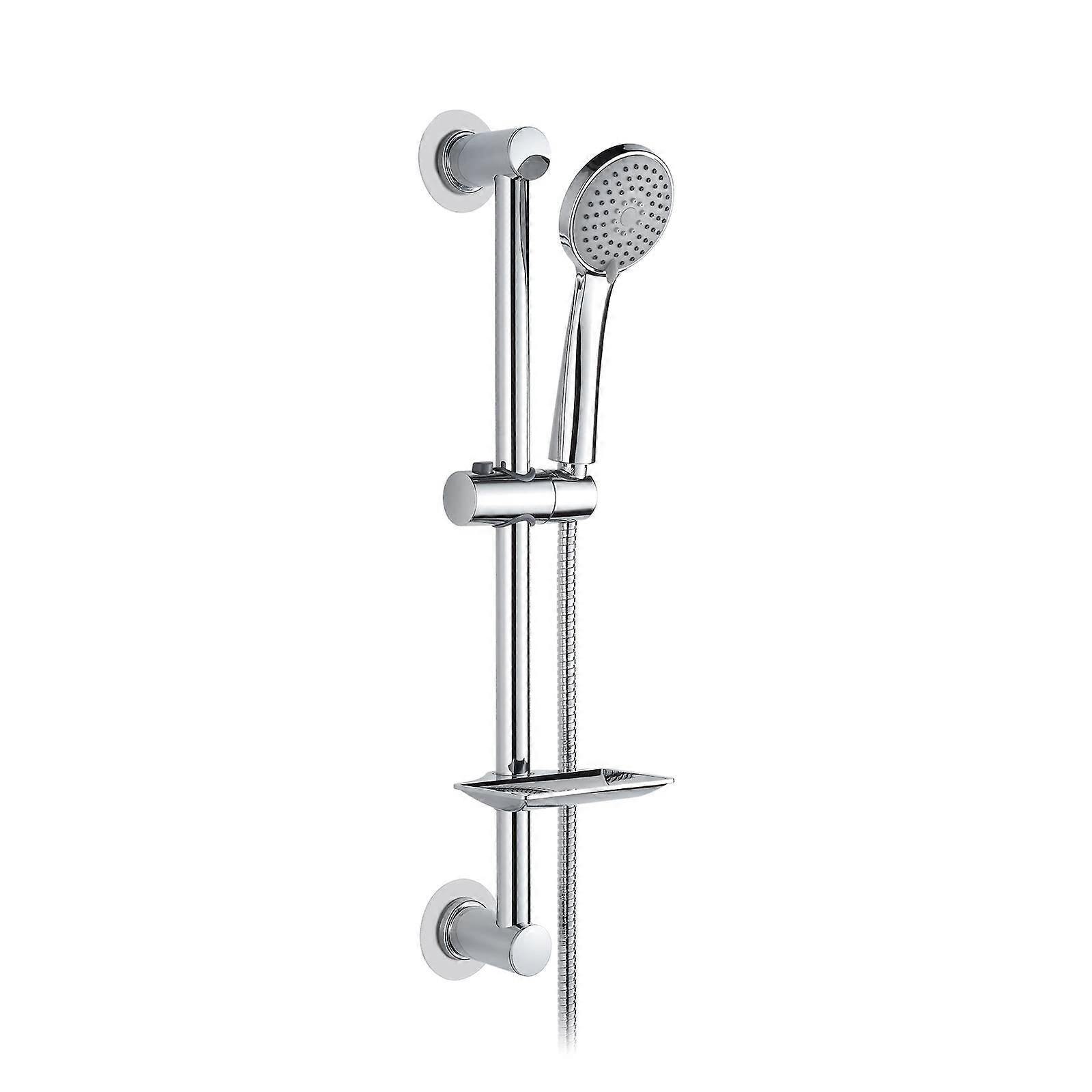Spike-Free Shower Rod with 170CM Hose, Adjustable Shower Head Holder for Easy Installation and Versatile Height Adjustment