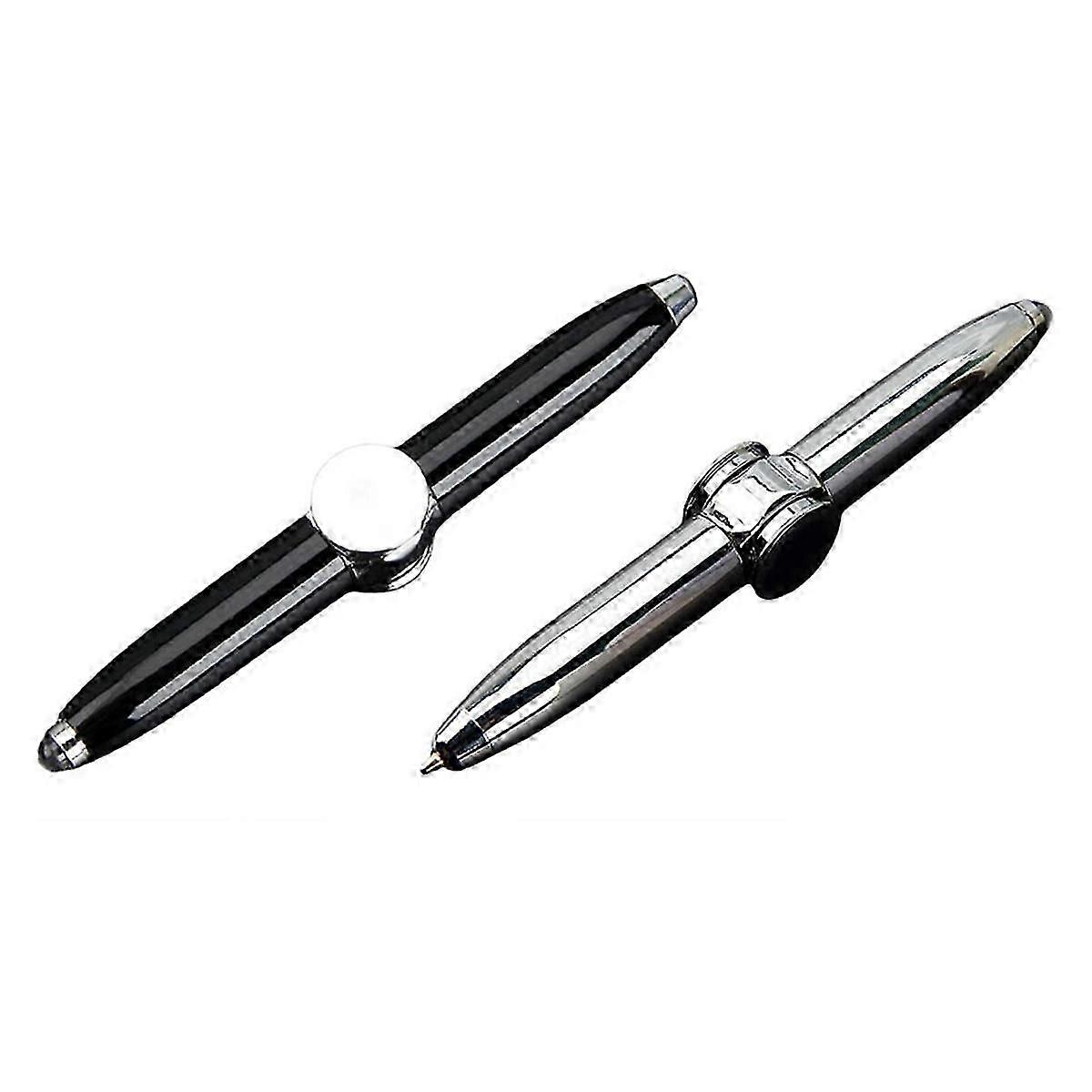 Stylo rotatif, stylo avec lumière LED, outil d'écriture, stylo à pointe lumineuse, stylo à bille pour éclairer pour écrire dans le noir A