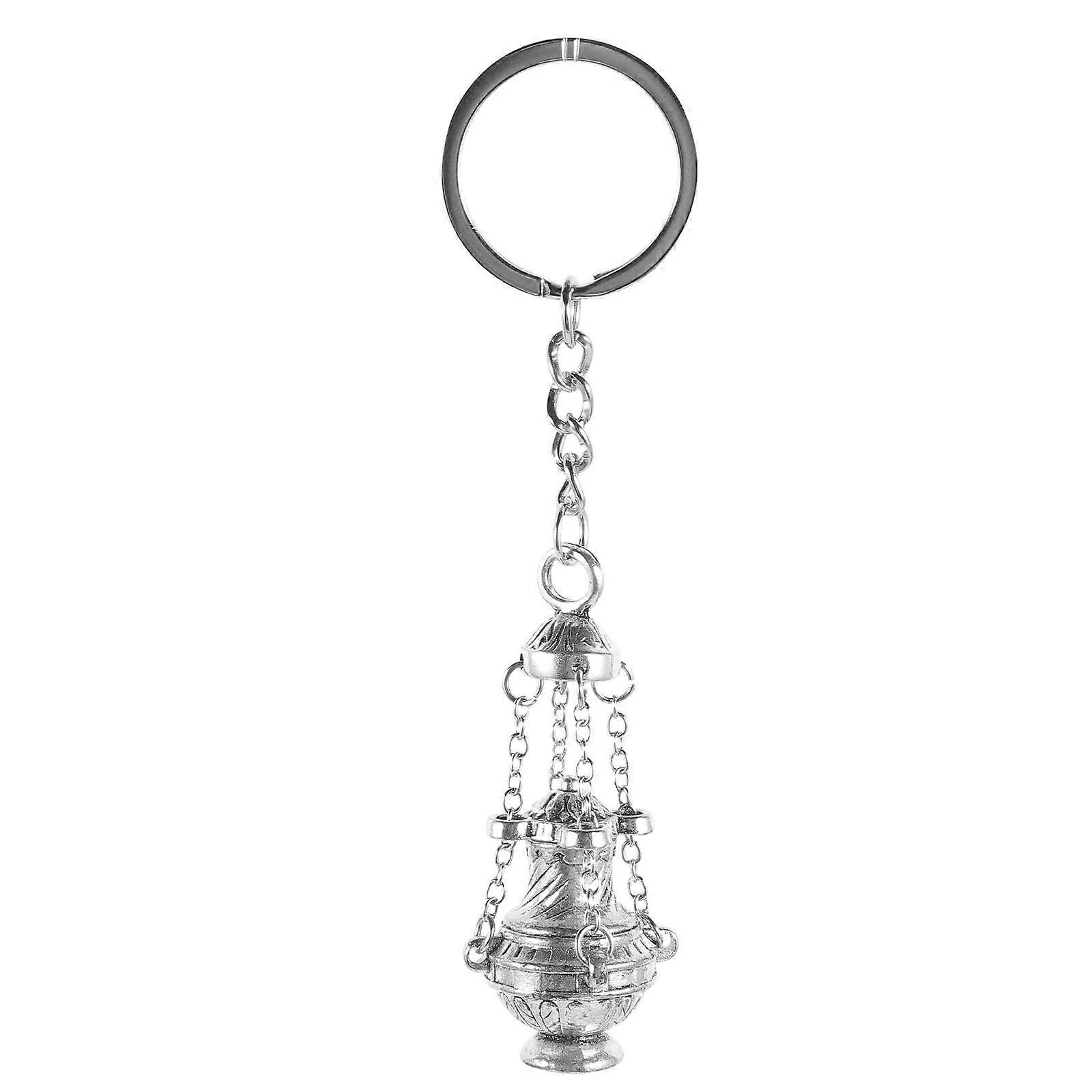 Creative Design Keychain Incense Burner Shape Key Pendant Delicate Keychain Backpack Bag Pendant