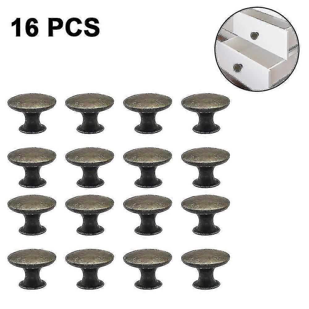 16 Pieces Cabinet Door Knobs, 30mm Vintage Dresser Knobs Set High Quality