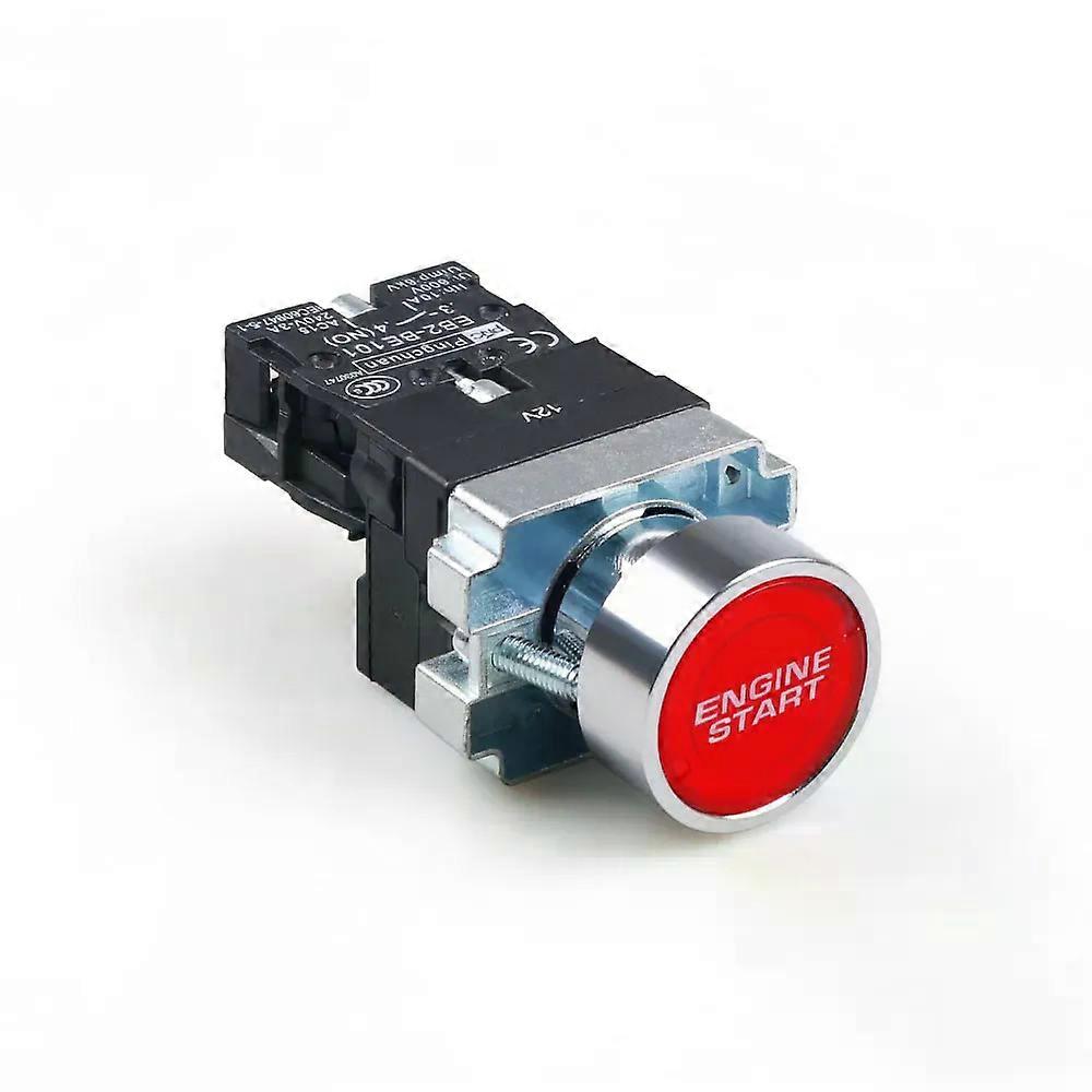 Car Ignition Switch 12V 10A LED Car Engine Power Start Engine Starter Switch Push In Car Accessories