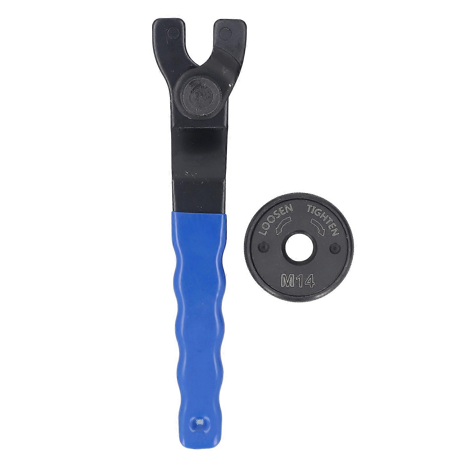 Angle Grinder Spanner Wrench Flange Nut M14 Lock Self Locking Press Plate Kit Portable Set Black