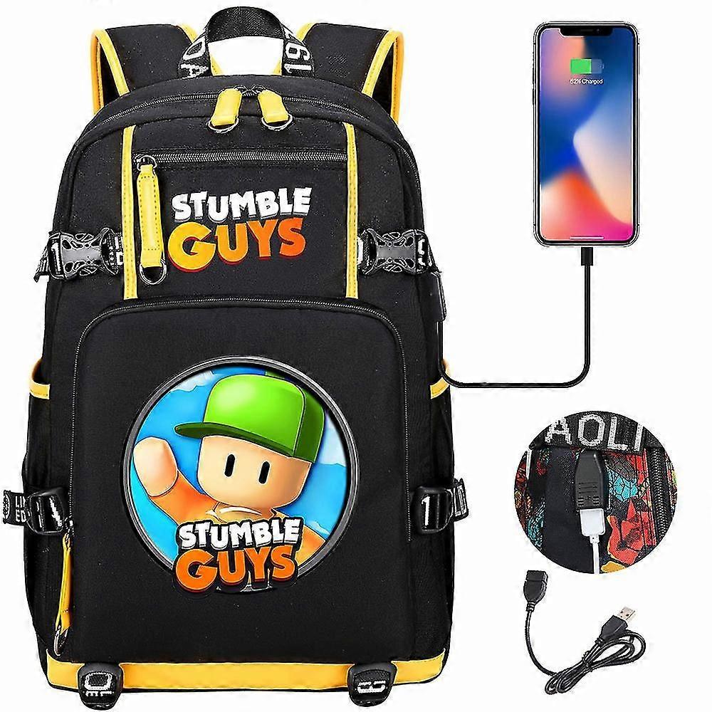 Stumble Guys 3d Print USB Plecak młodzieżowy dla mężczyzn i kobiet - codzienna torba podróżna o dużej pojemności