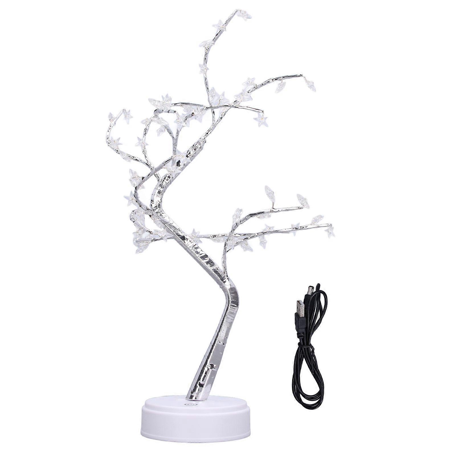 Tabletop Bonsai Tree Lamp Adjustable Touch Switch Night Light USB Cable With Copper Wire For Home Office Party