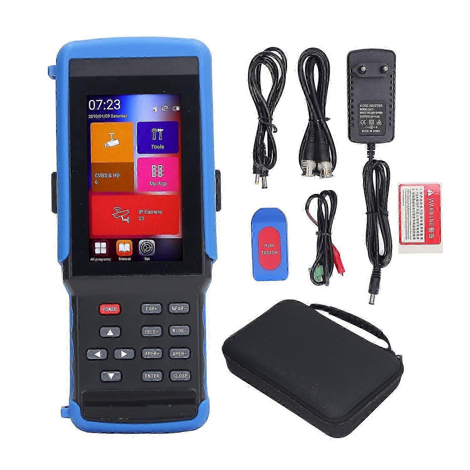 4.5in CCTV Tester Coax Analog 5 in 1 Closed Circuit HD Video Monitor Tester for Up to 8MP Camera 100