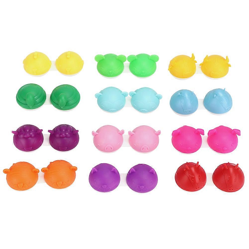 Adorable Animal Shape Contact Lens Case Container for Travel, Cute Eye Lens Storage Box, Compact and Durable Design