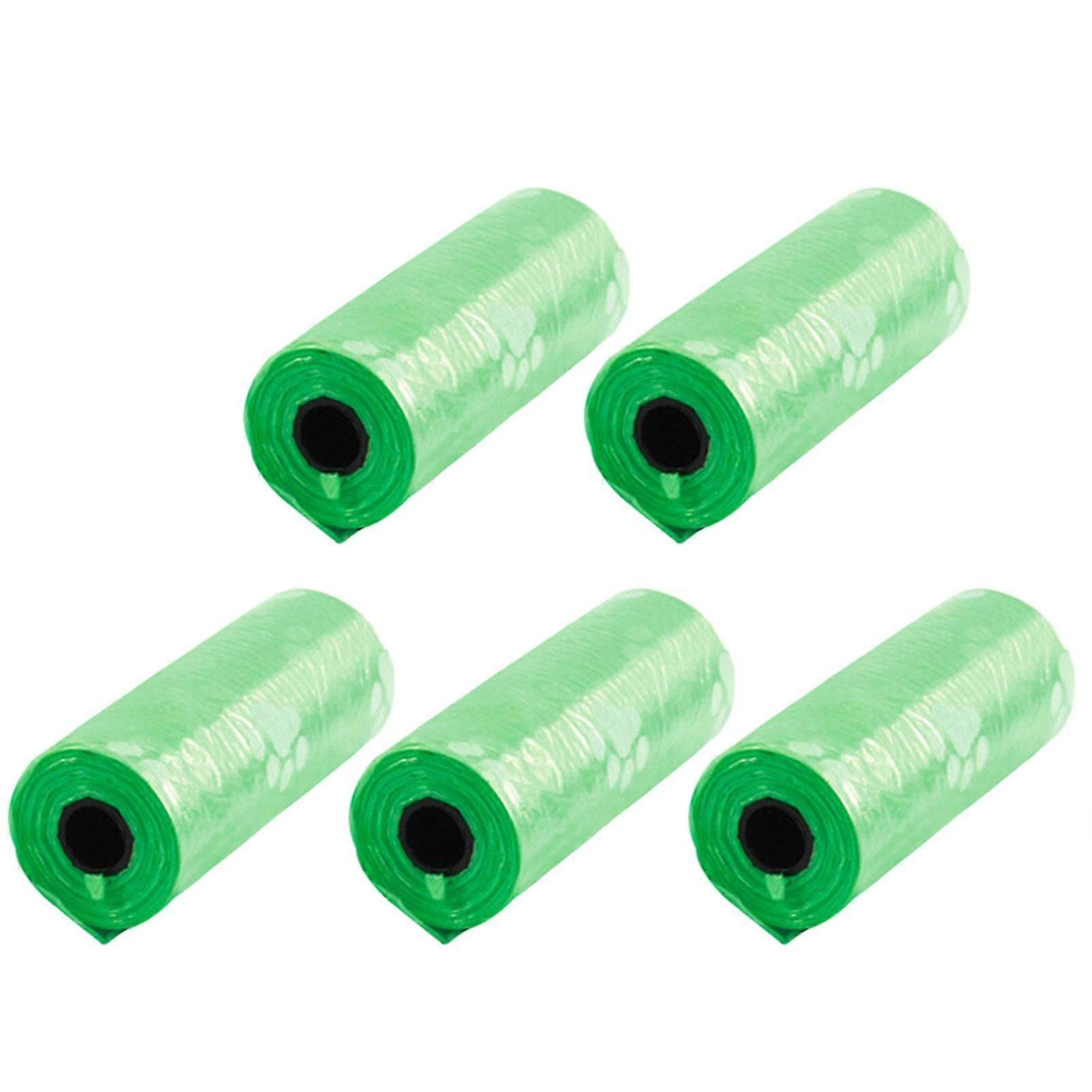 5 Roll/Pack Dog Trash Bag Leak-proof Pet Dog Trash Bags for Camping Picnic
