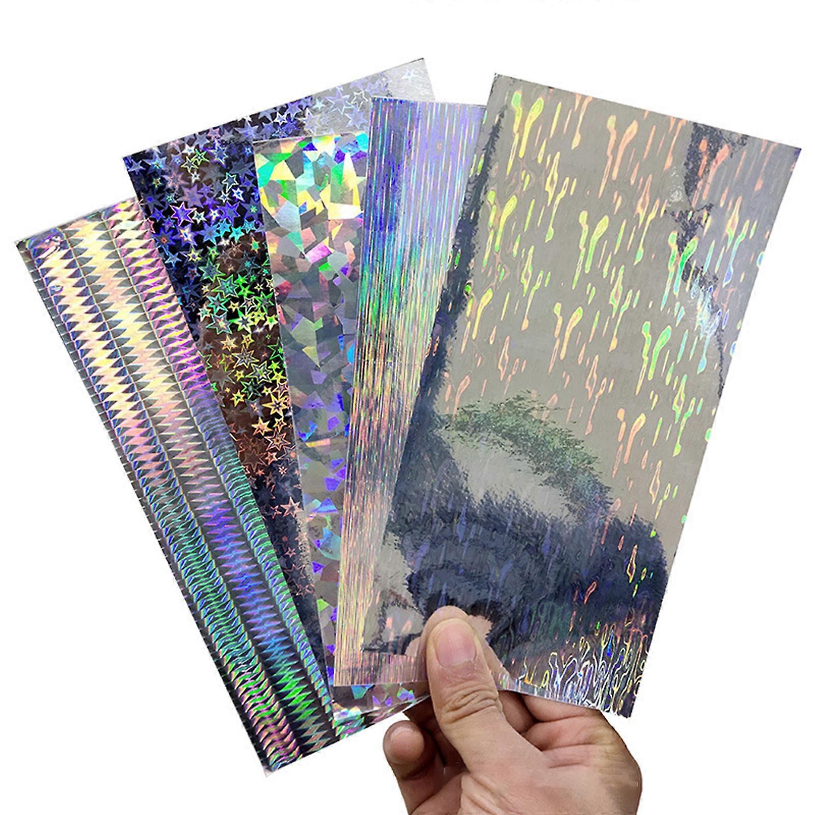 6 Pcs 10X21cm Holographic Adhesive Film Flash Artificial Fish Scale Skin Jig Sticker Hard Baits Lures Sticker Fly Tying Materials 5ac1cedd15511a7d39de0a26