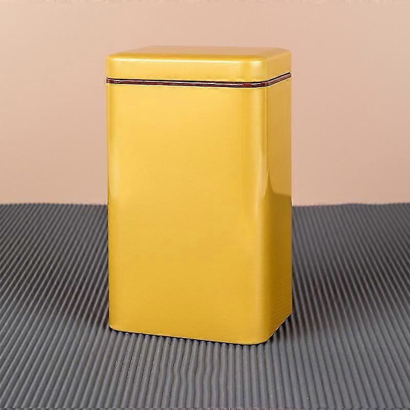 Metal Retro Square Tea Can Candy Food Storage Case with Lid Packaging Box Containers