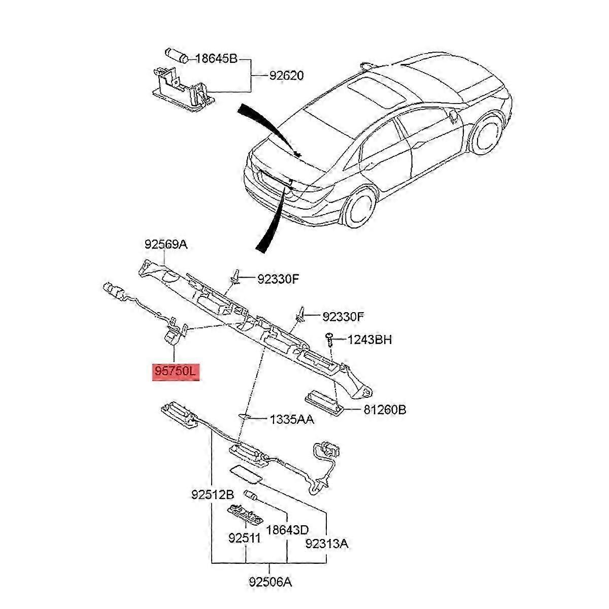 Backup Camera for Hyundai i40 2011-2014 Car Reverse Assist Rear View 95760-3Z002