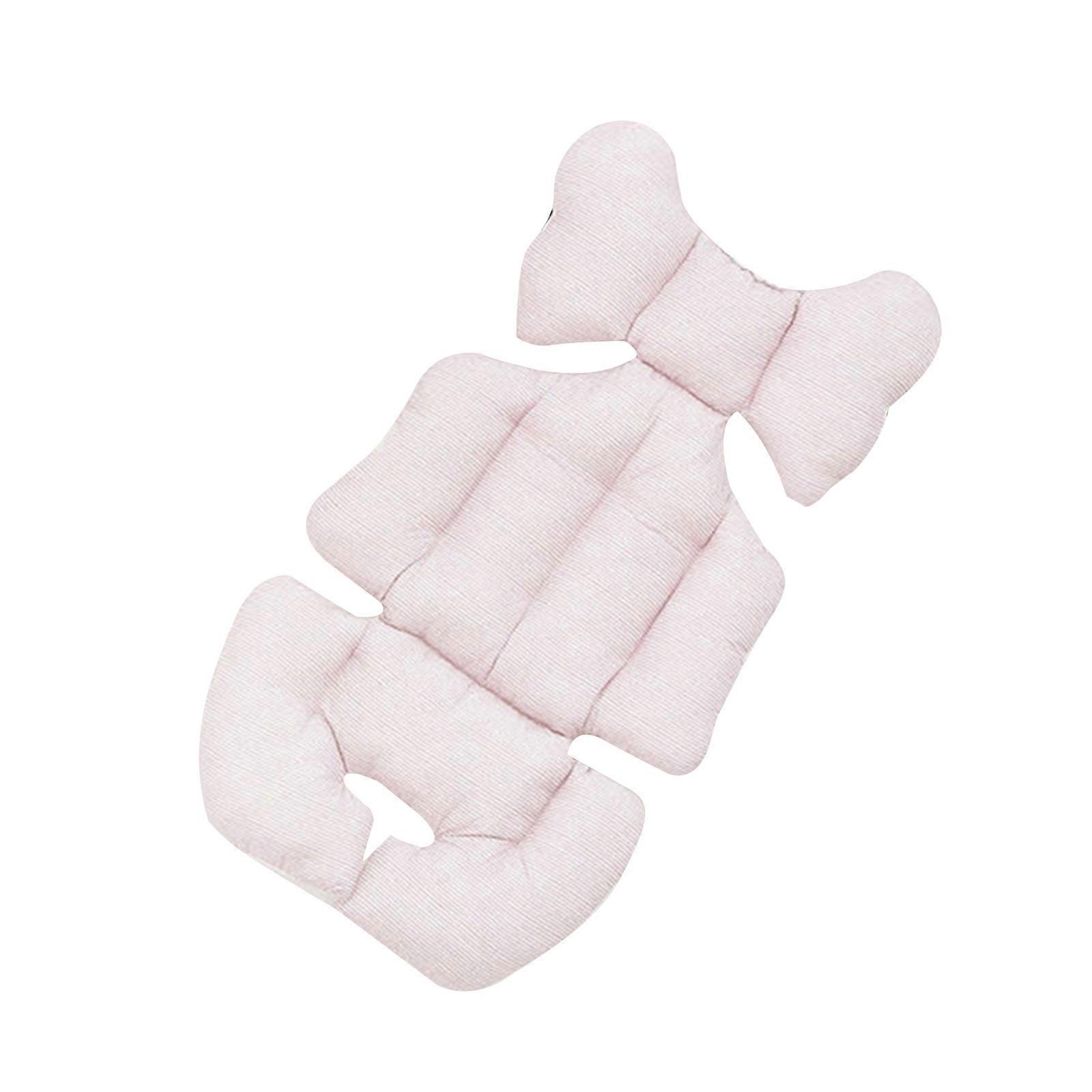 ベビーカーシートクッションベビーカークッションパッド新生児用乳母シートライナーを厚くする幼児ダイニングチェアクッションパッドピンクストライプB
