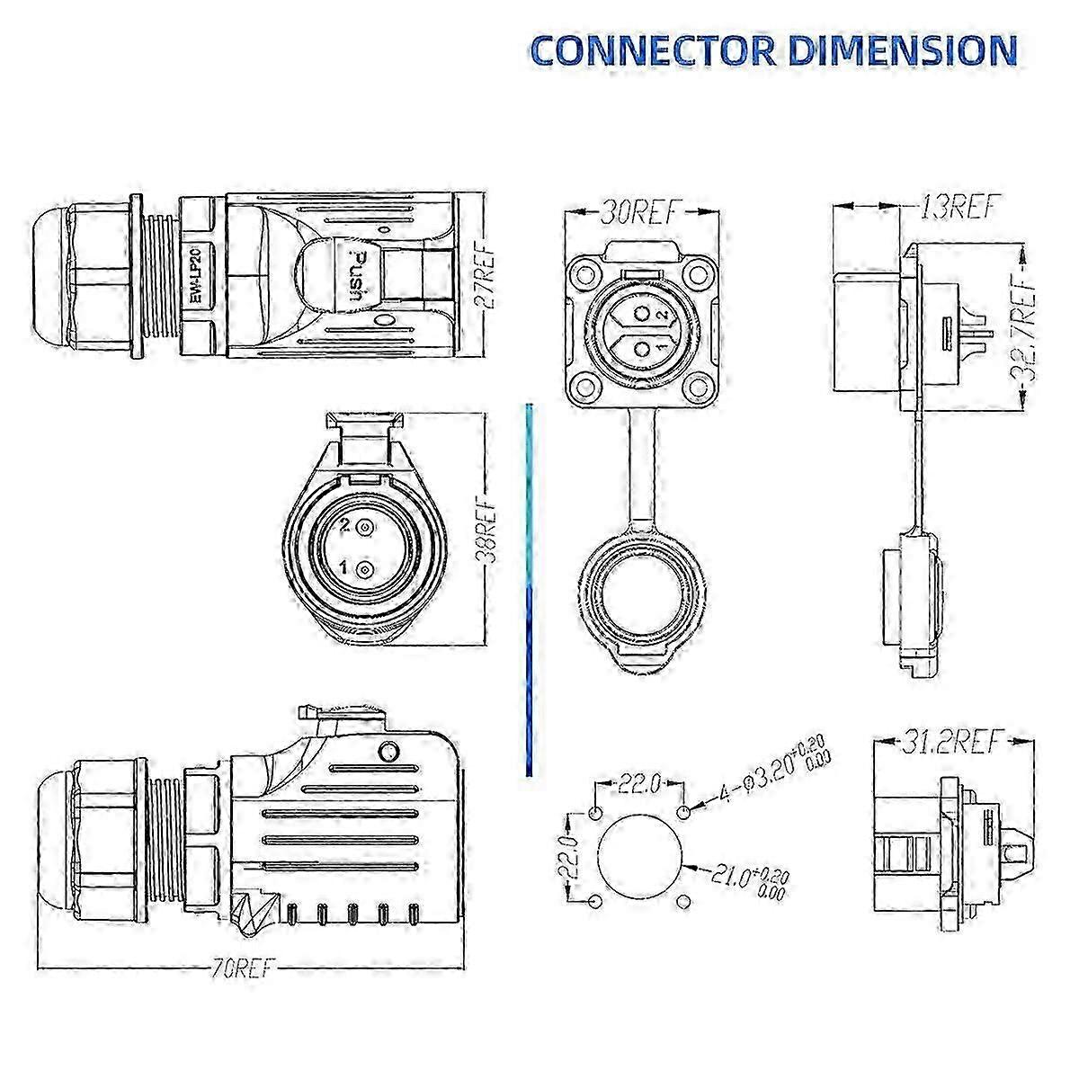Industrial Waterproof Connector IP68 Quick Plugging Circular Connector