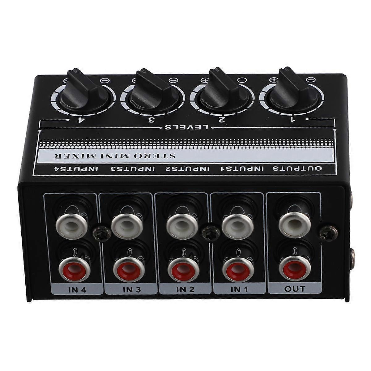 Mini Stereo Audio Mixer 4-Channel Passive Mixer
