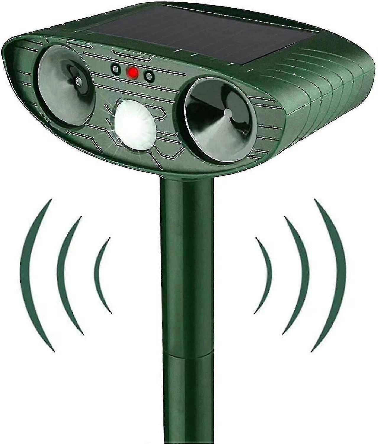 超声波驱猫器，太阳能驱猫器，带运动传感器的超声波啮齿动物驱虫剂，防水户外驱猫器，用于防猫狗