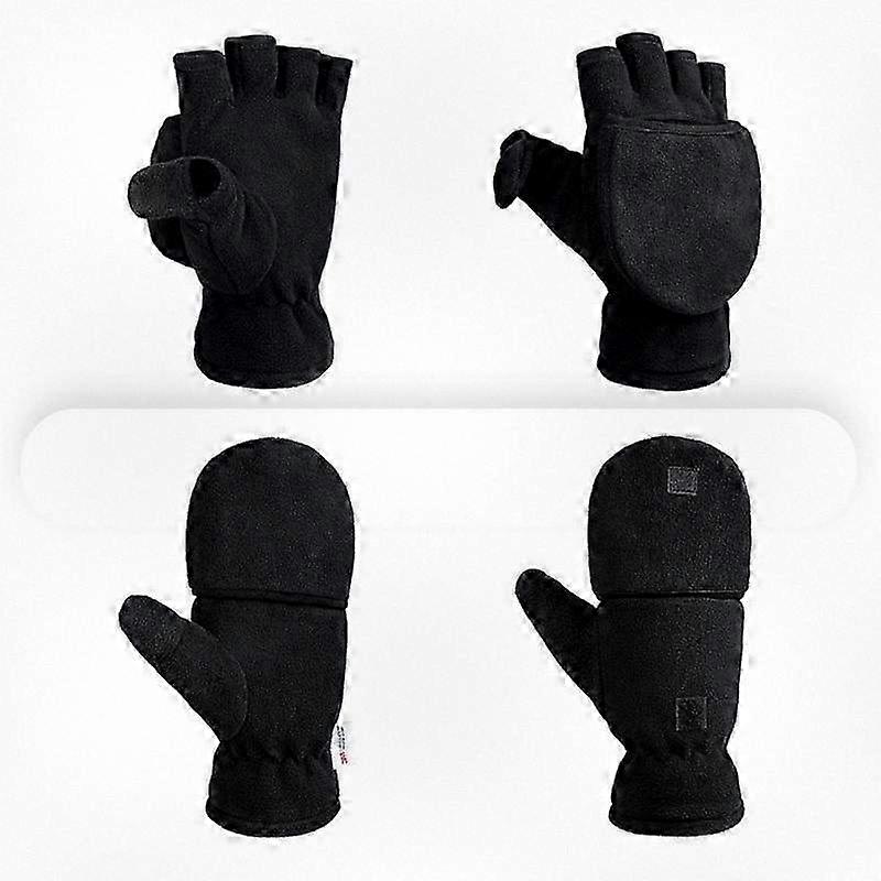 Convertible Winter Gloves with Flip-Top Design and Cozy Fleece Lining, Ideal for Texting and Photography