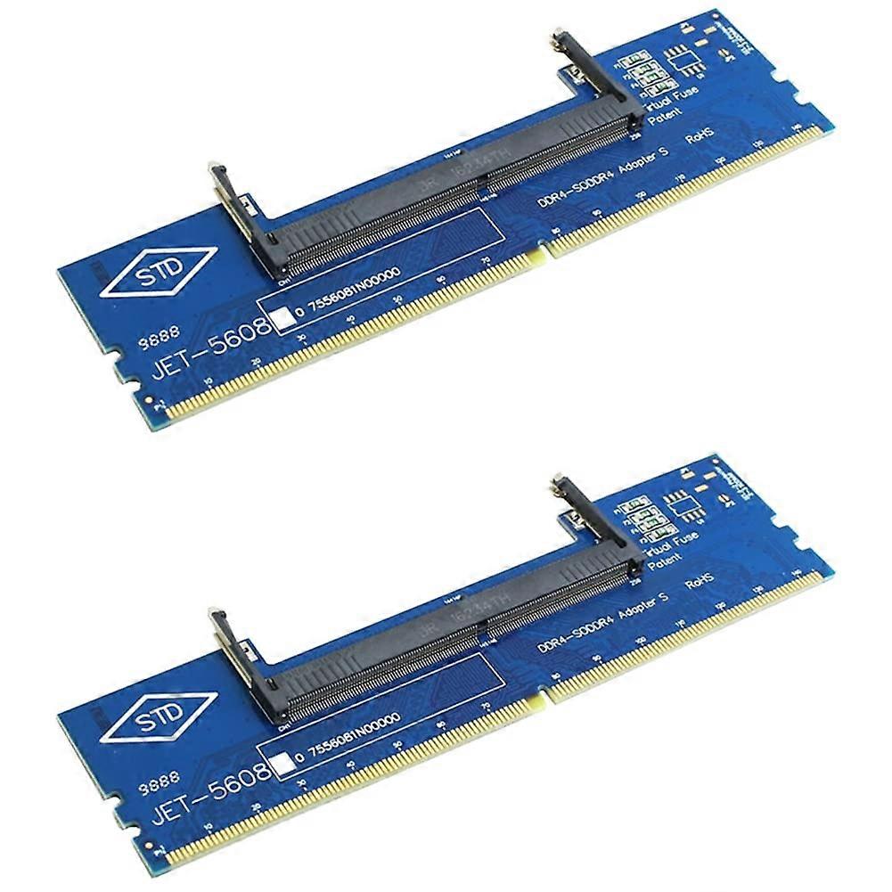 2X Laptop DDR4 RAM Memory to Desktop Converter Adapter Card for Test Special Card