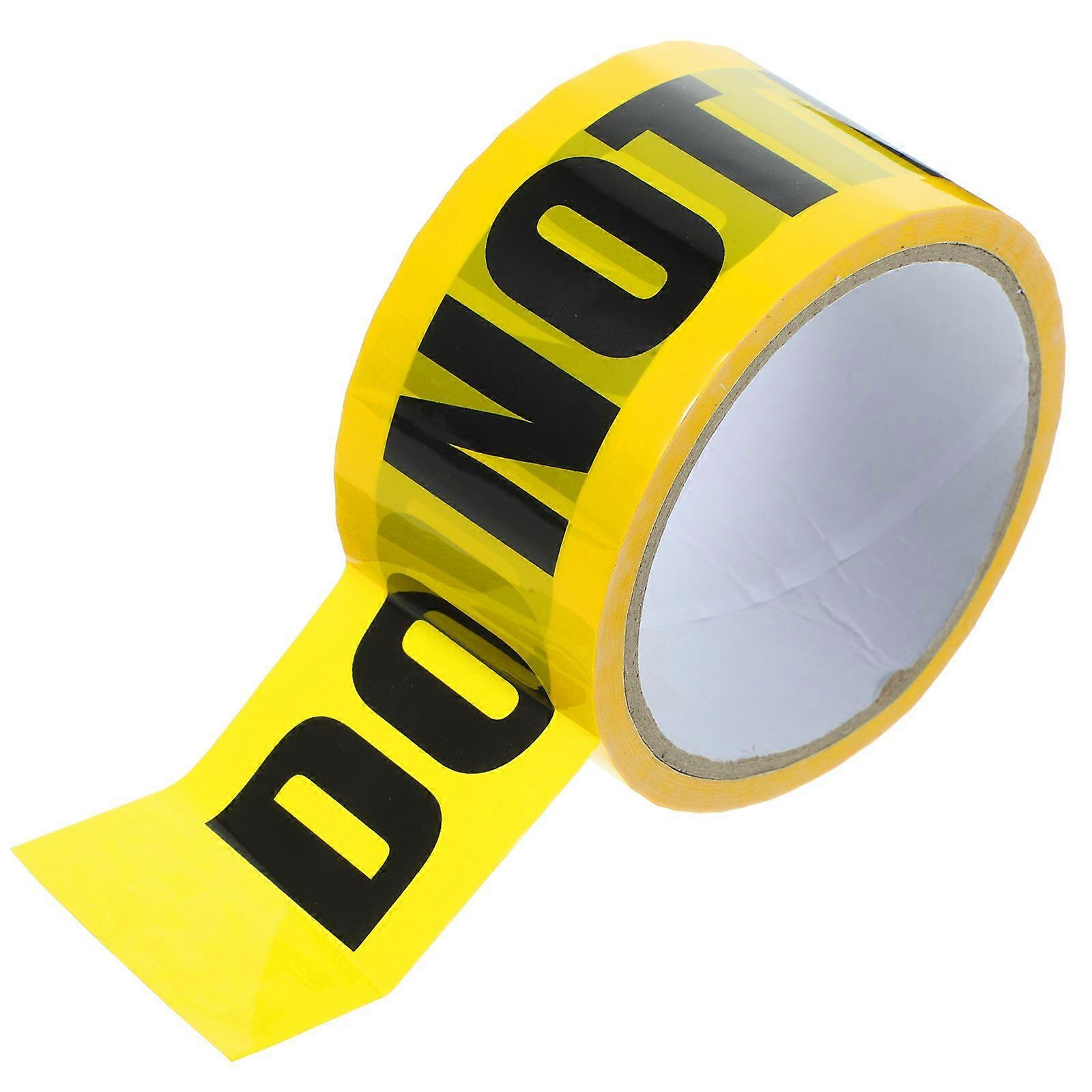 1 Roll DO NOT ENTER Safety Tape Safe Self Adhesive Sticker Warning Tape Masking Tape for Walls Floors Pipes (Yellow)