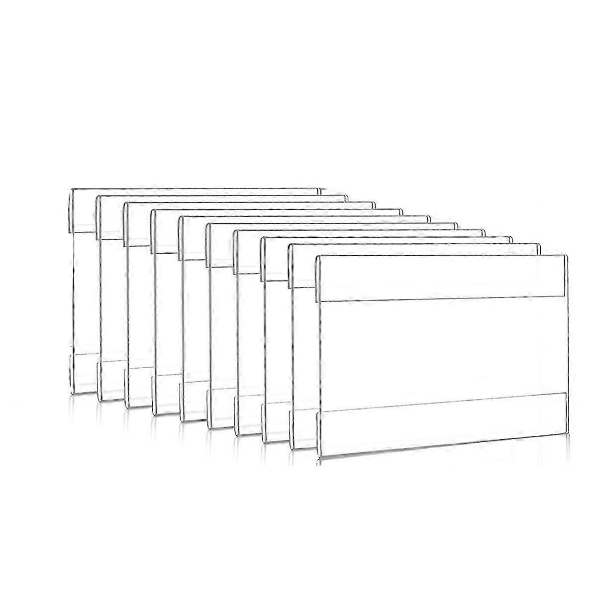 4 X 6 Inch Acrylic Sign Holder Wall Mount,Clear Wall Frame with Double Sided Adhesive Tape for Office, Home 10Pack