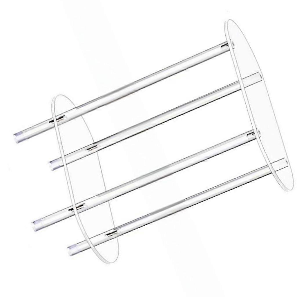 Elegant Oval Shape 2 Layer Shelving Unit Versatile Storage Holder Support Rack