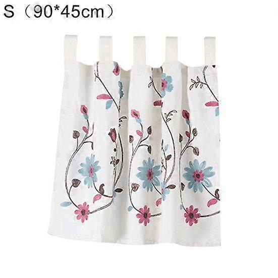 polyesterikukkaprintti keittiö lyhyt verhoikkuna valance verho kodin sisustus