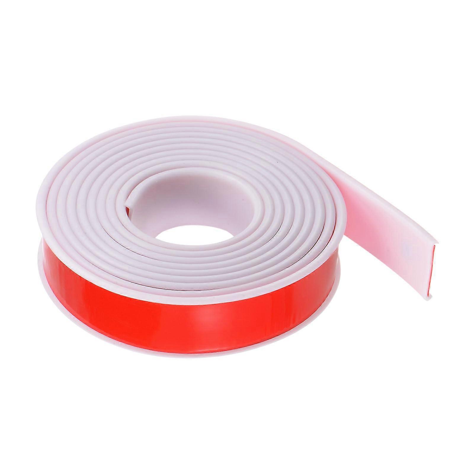 U-Shape Edge Banding 1-1/4" x 9.8ft Self Adhesive TPE Flexible Veneer Edging for Furniture Cabinet Table White
