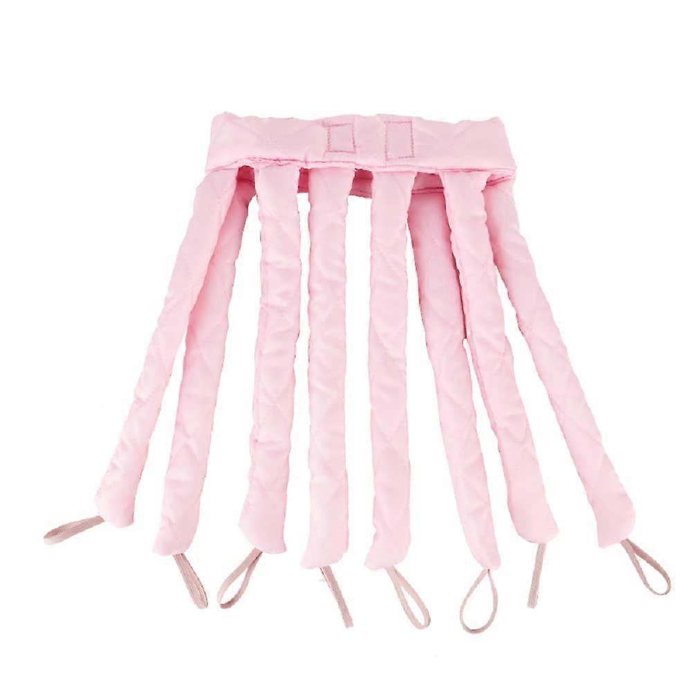Pink Heatless Curling Rod Headband, Upgraded Eight Claw Design, Adjustable Removable Curls, Soft Fabric, Easy Use