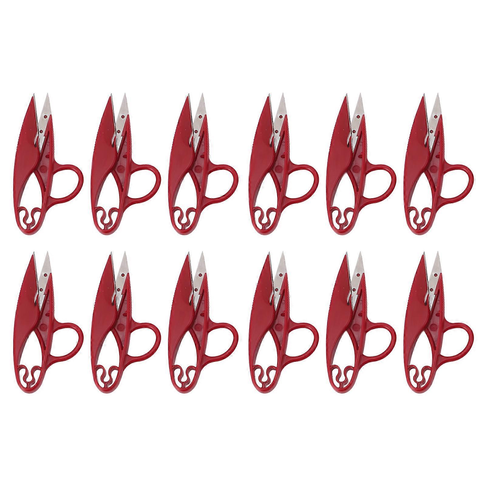 12Pcs Yarn Thread Snips Multifunction Stainless Steel Blade Quick Clip Portable Mini Sewing Scissors Snips for Tailoring Crafting Trimming