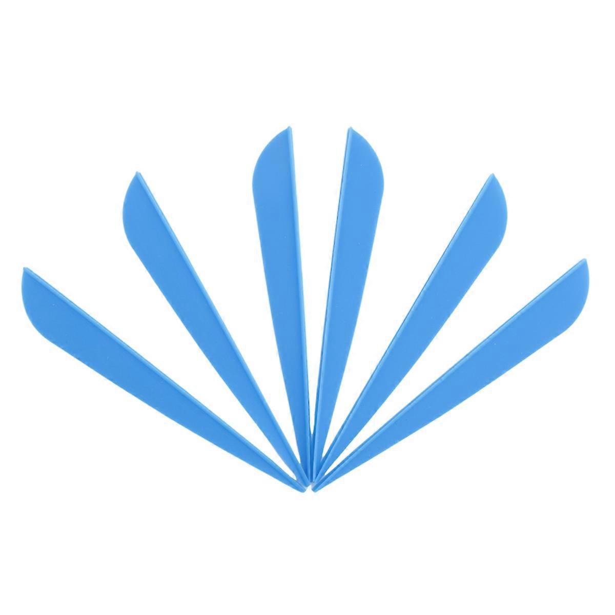 Arrows Vanes 4 Inch Plastic Fletching 50 Pack(Blue)