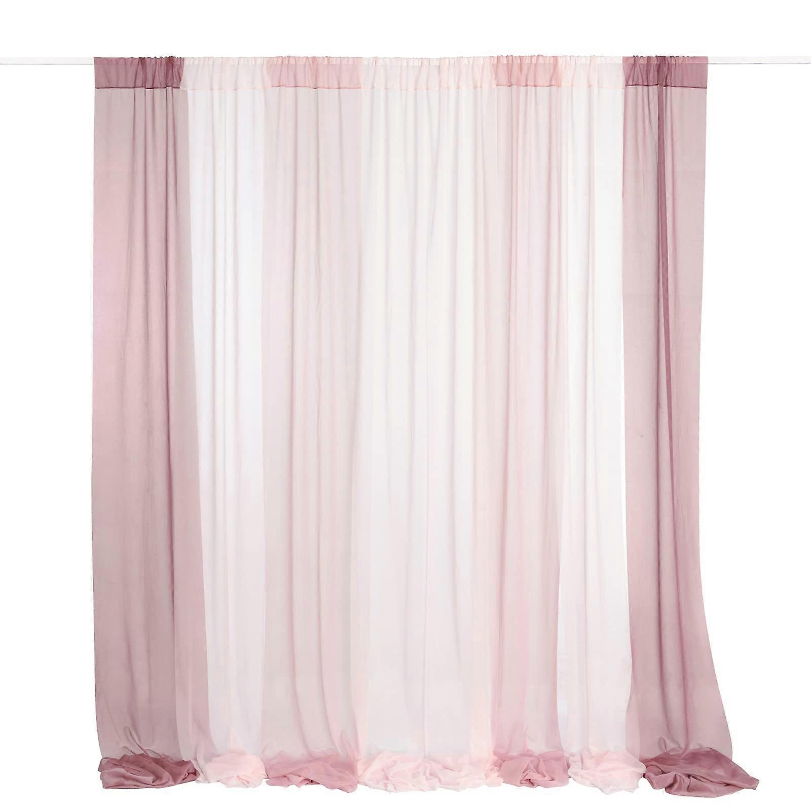 Extra Wide Transparent Chiffon Window Door Curtain, 5FT x 10FT, 8 Panels, Wrinkled Fabric, Lightweight Style
