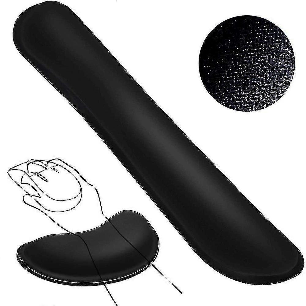 Wrist Rest For Computer Keyboard And Mouse Pad Support Memory Foam Set