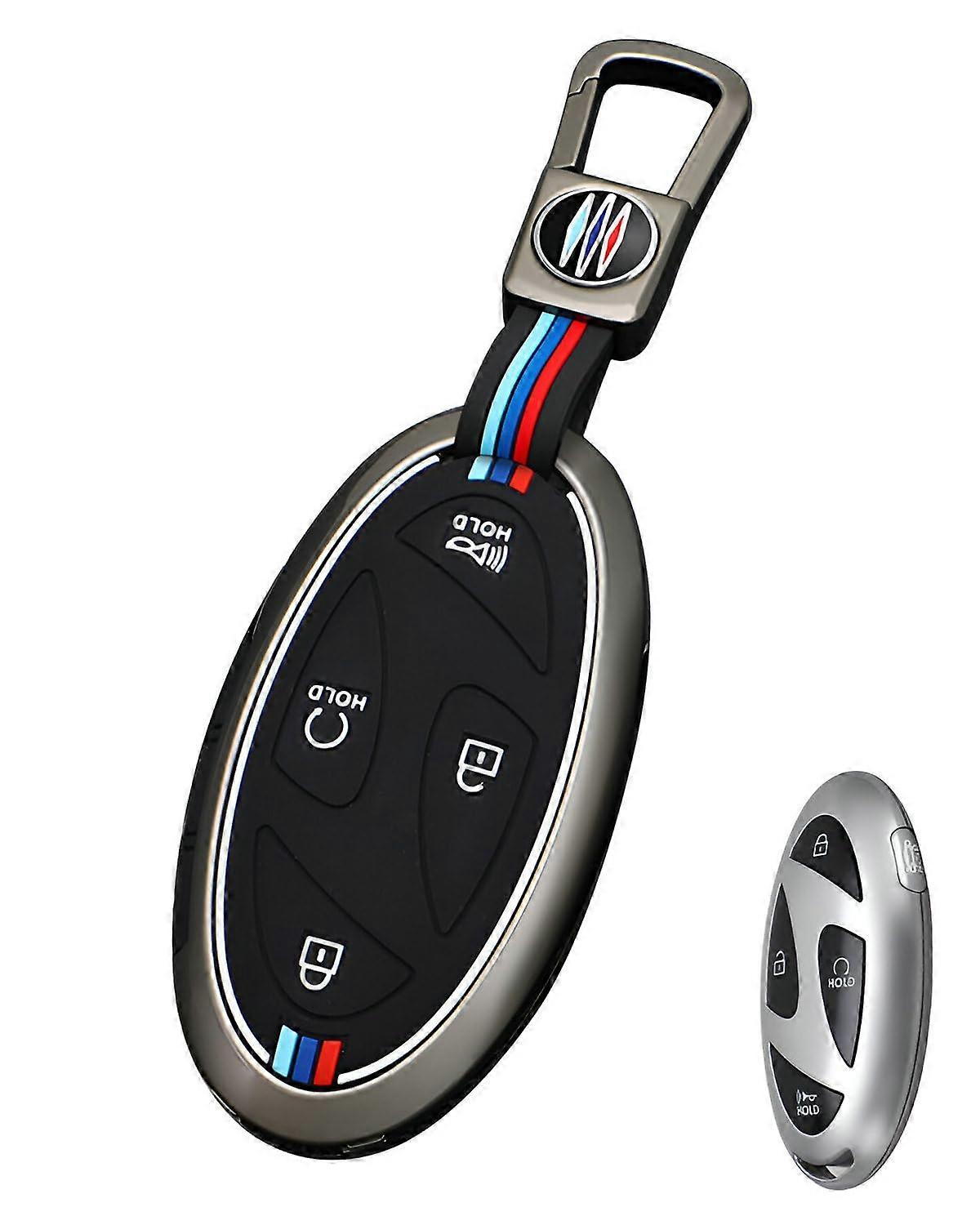 Key Fob Cover Case with Keychain Holder, Metal Protector Compatible with Hyundai Models, Durable Design