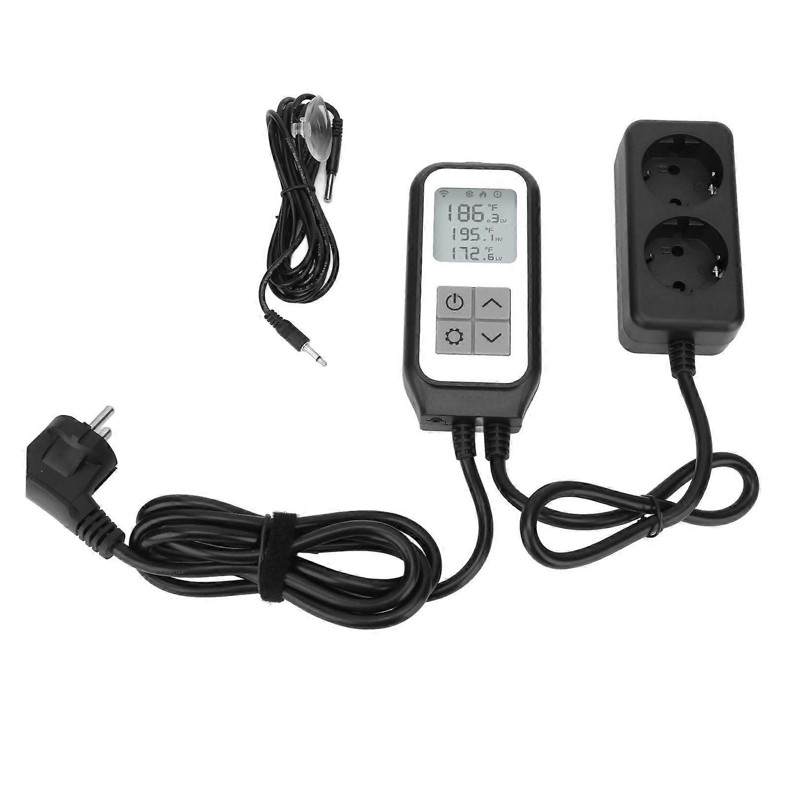 WiFi Smart Digital Temperature Controller Socket Remote Controlling Timer Setting for Home EU Plug 100250V