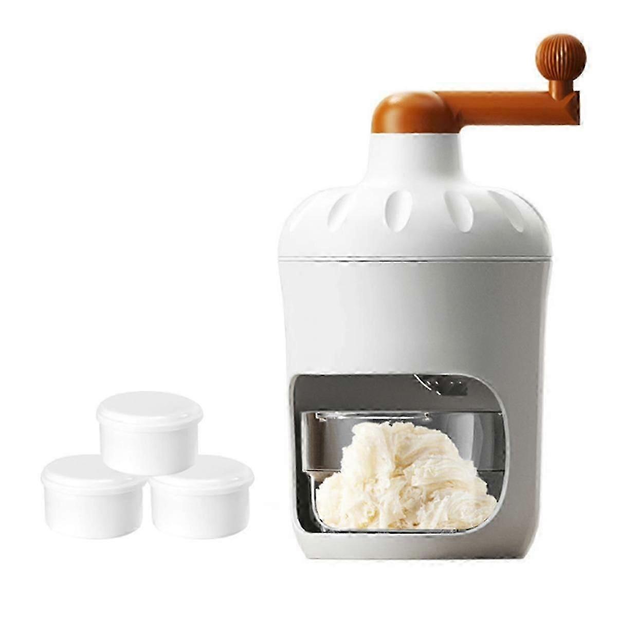 Snow Cone Machine Manual, Ice Crusher for Snow Cones, Shaved Ice Maker Machine for Home, with 3 Box