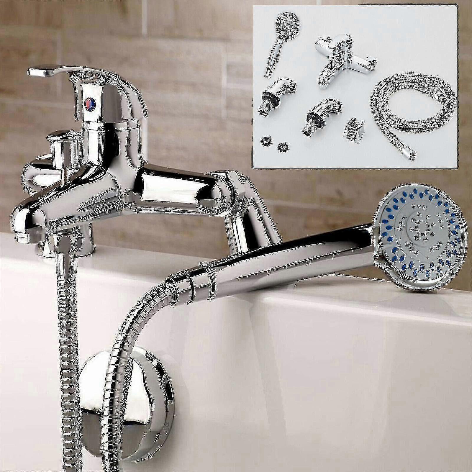 Moderne Monoblock-Badewanne Dusche Mischbatterie Badezimmerwanne Einfüllstutzen Messing Wasserhahn Mobilteil s