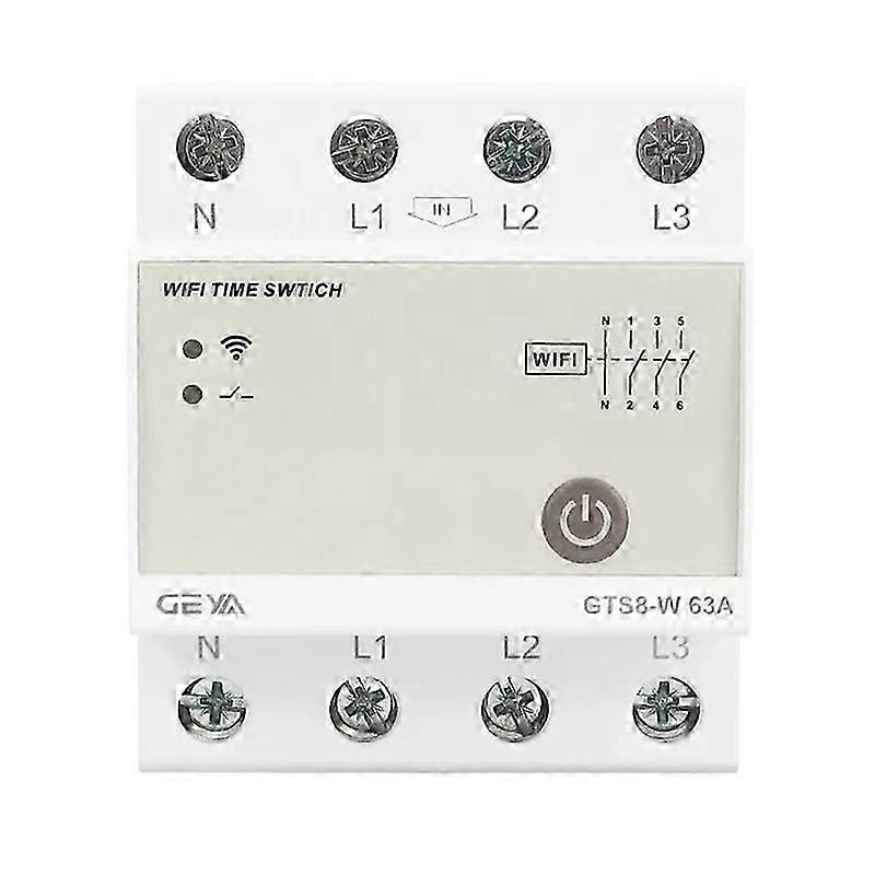 GTS8-W 4P Smart Wifi Time Switch DIN Rail Smart Home Wireless Remote Control Switch By Tuya APP AC
