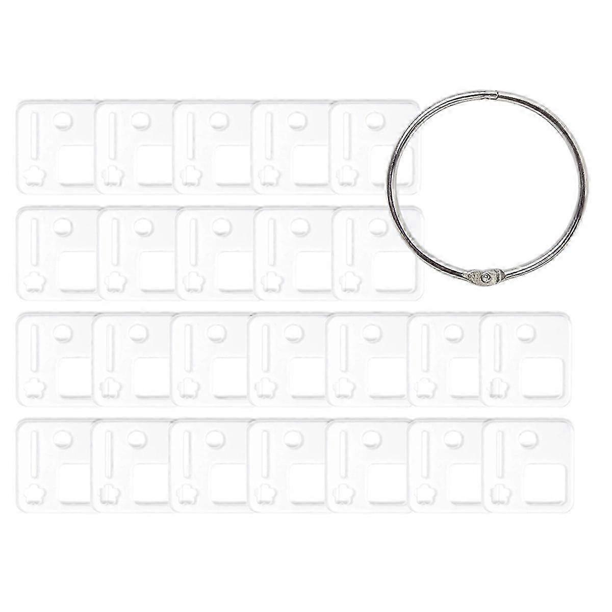 Acrylic Thread Drop Thread Winding Boards Floss Bobbins Stitches Floss Drop Bobbins Organizer for Cotton 30PCS