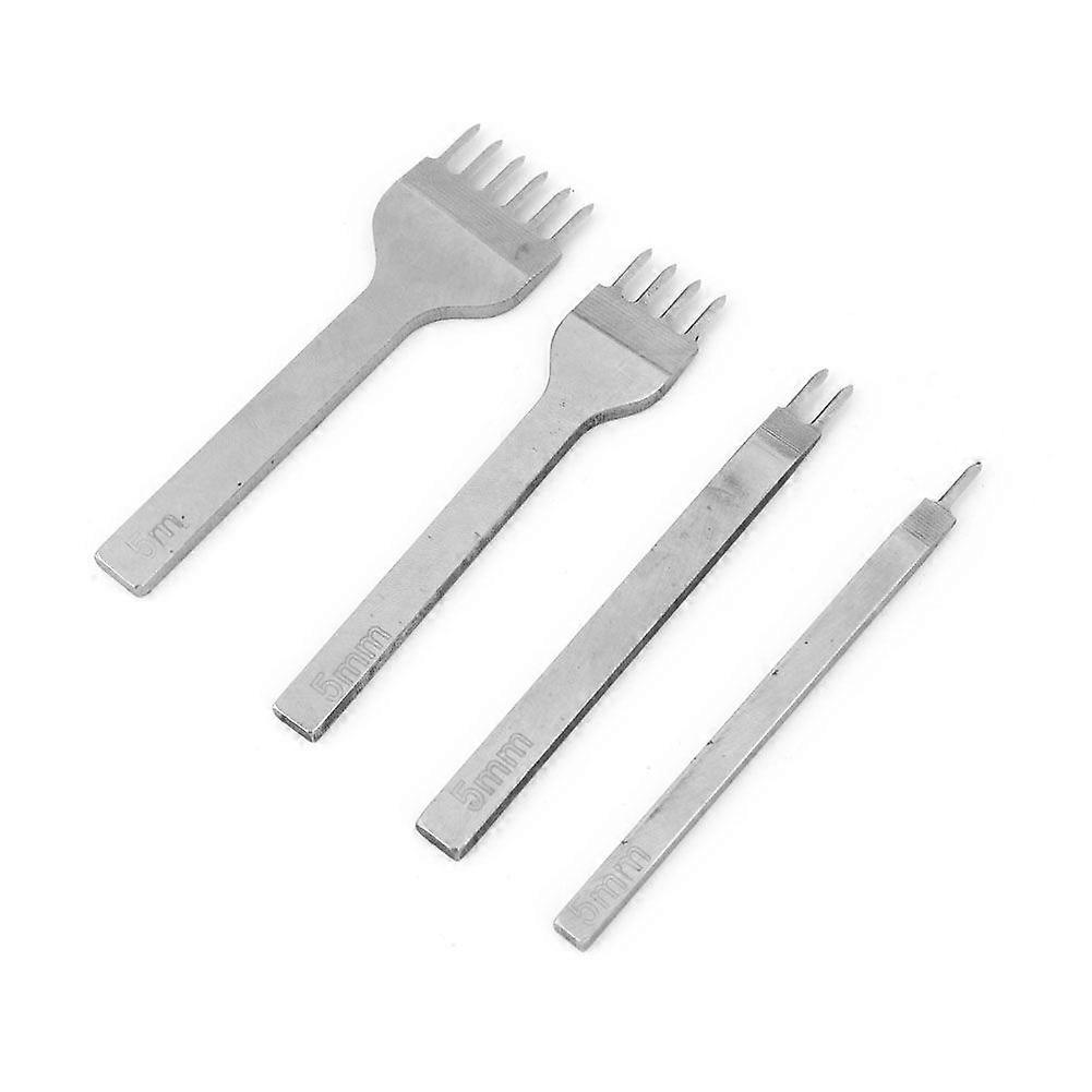 Steel DIY Leather Craft Tools Stitching Chisel Tool 1 Prong / 2 Prong / 4 Prong / 6 Prong (5mm)