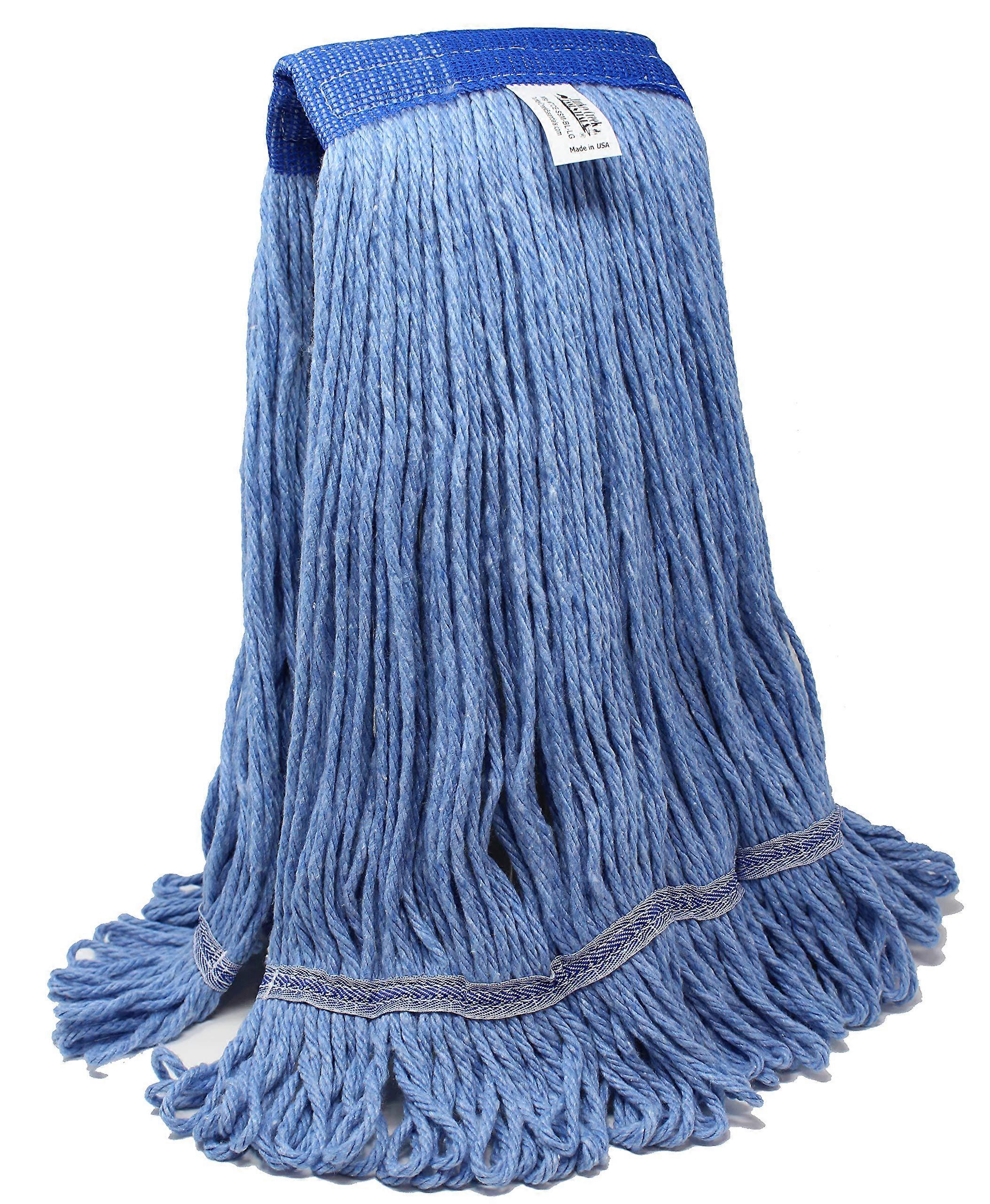 Mop Heads Made Looped End Large Mop Head of Blue 4Ply