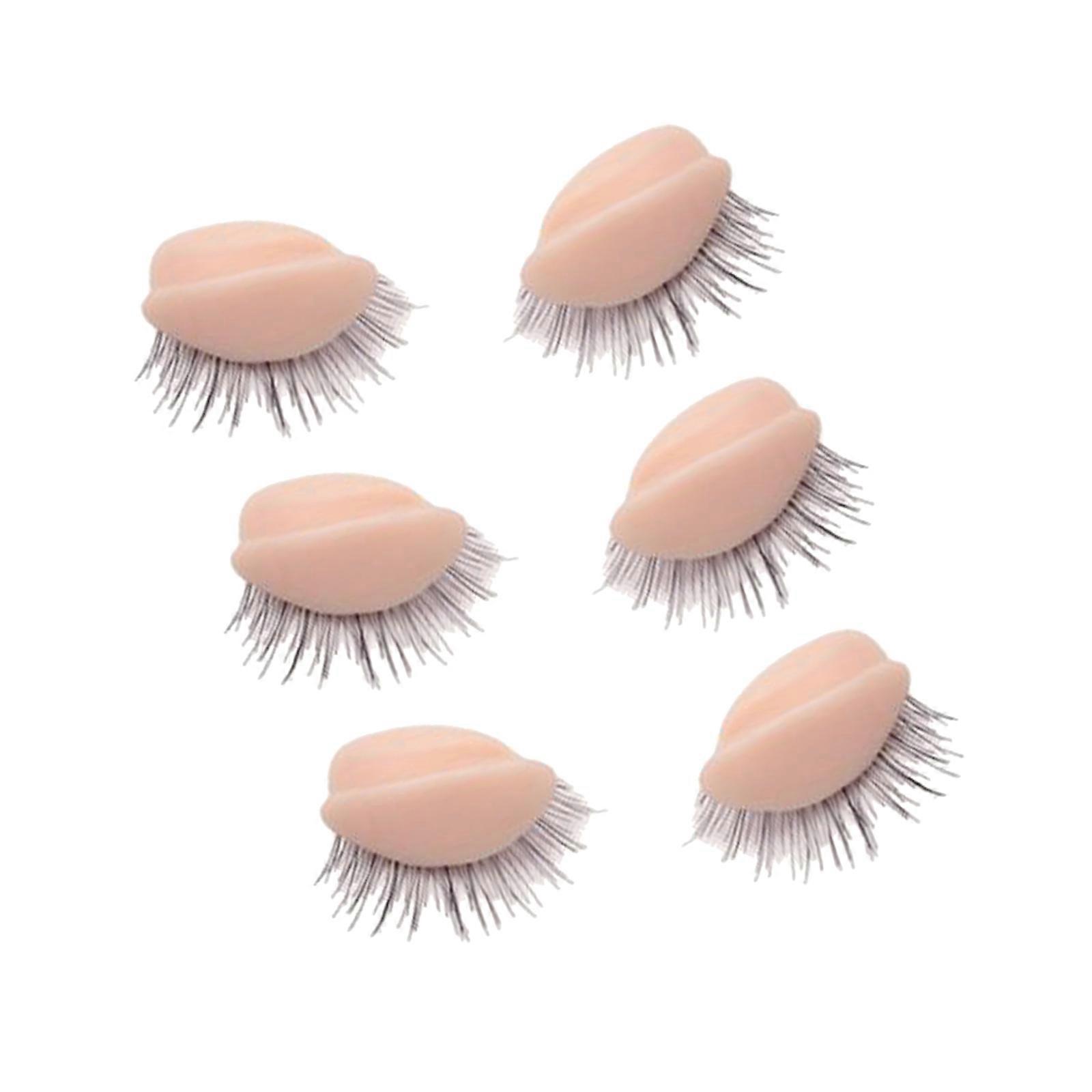 False es Extension Practice Head Lashes Silicone Exercise for Makeup Training,