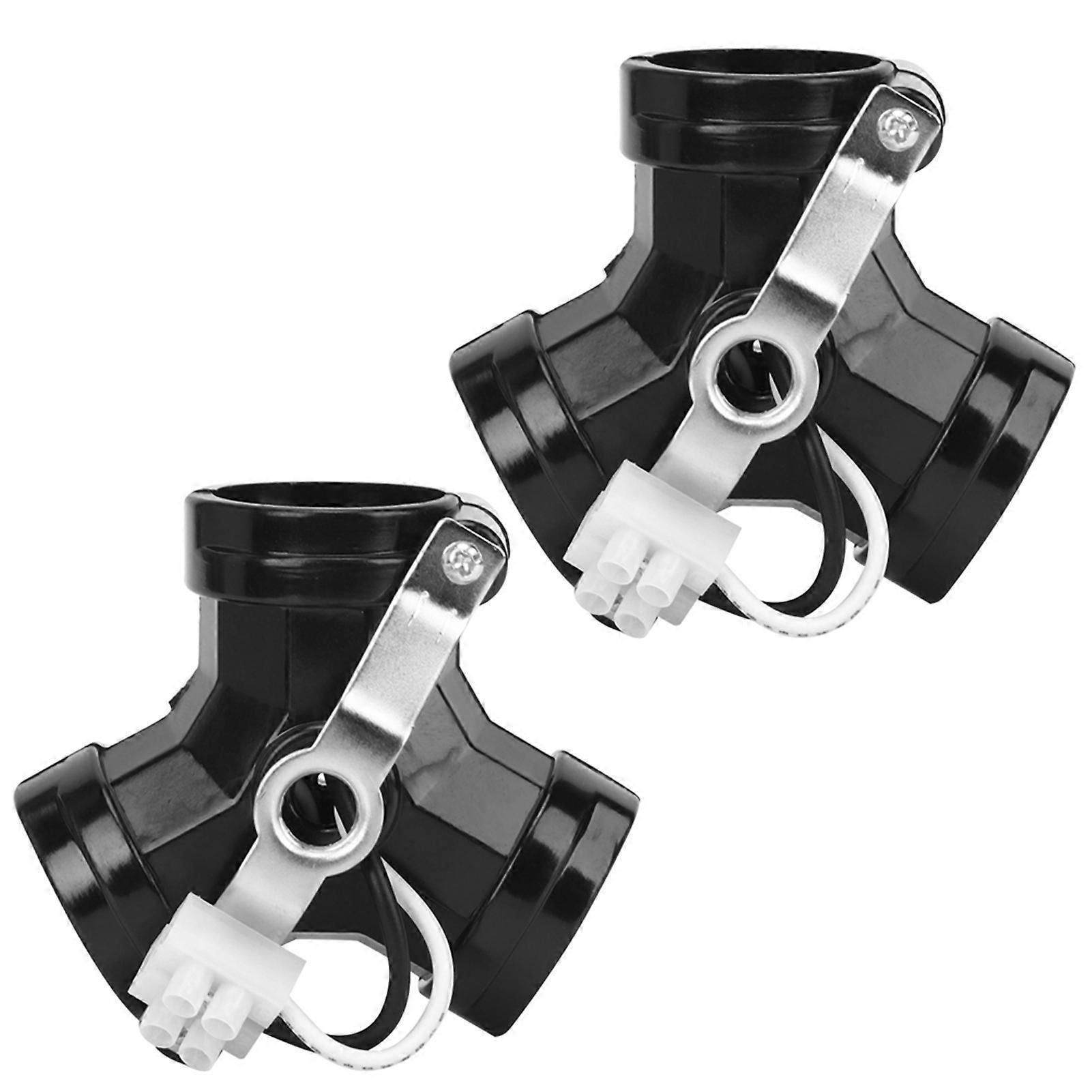 2pcs 3 Heads E27 Light Socket, 3 Heads E27 Lamp Base 3 Heads E27 E27 Lamp Holder for Incandescent Light 220V-250V Black