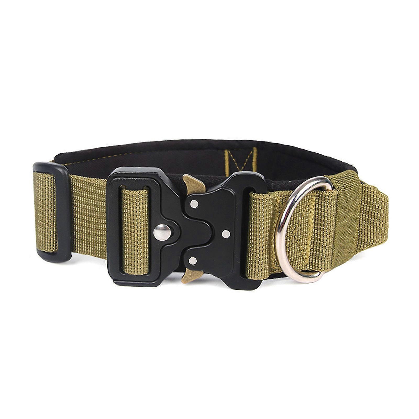 Adjustable Pet Collar for Dogs and Cats Control Handle Training Collar with Multiple Size Small Medium Large Dog XL Khaki