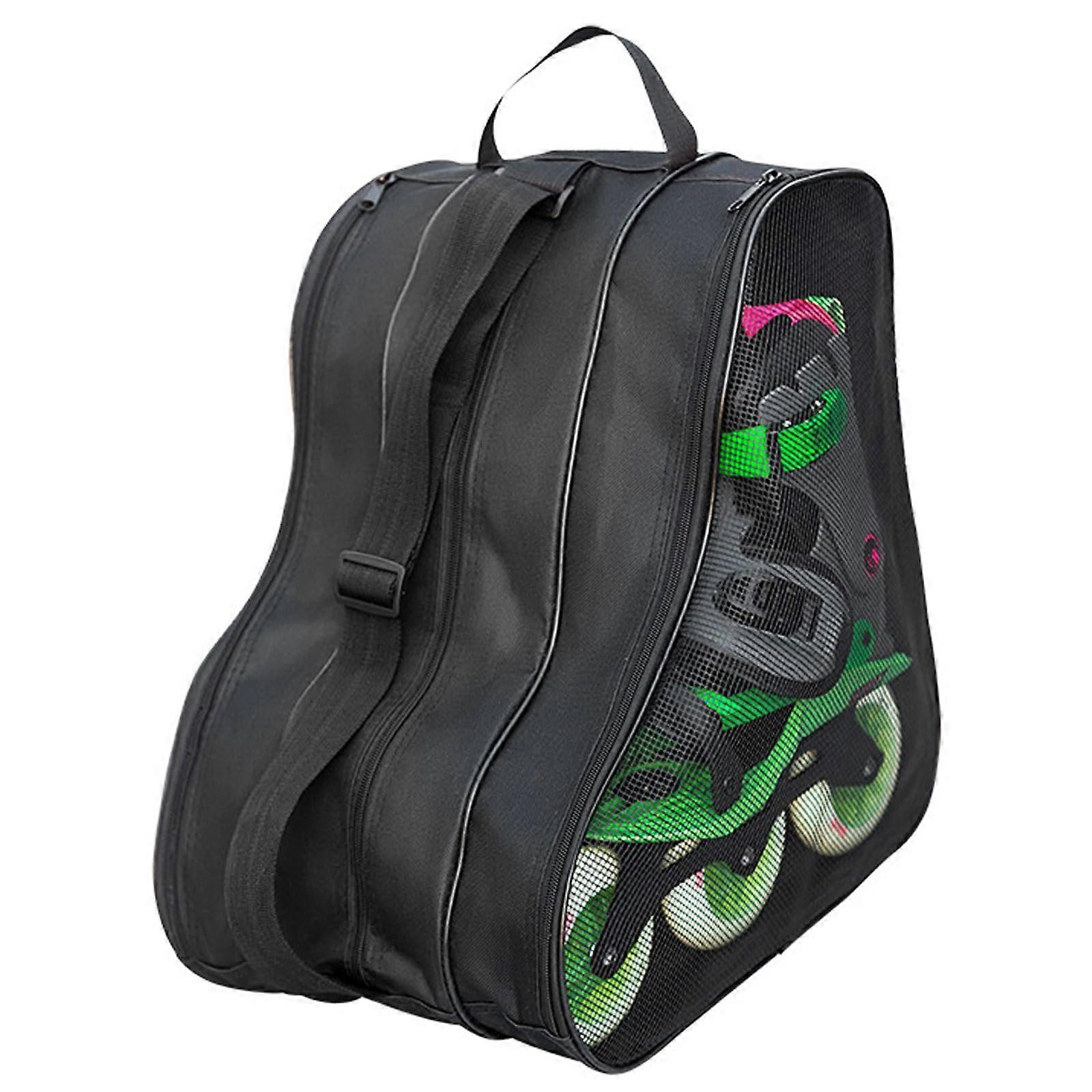 Inline Skate Bag, Tear-Resistant Material, Easy Carry Straps, 40x29x40 cm, Black Color, Durable Design
