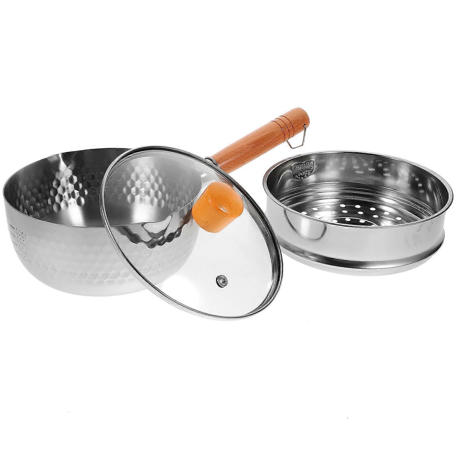 Cooking Pot with Integrated Steamer, Saving Time for Family Meals Preparation
