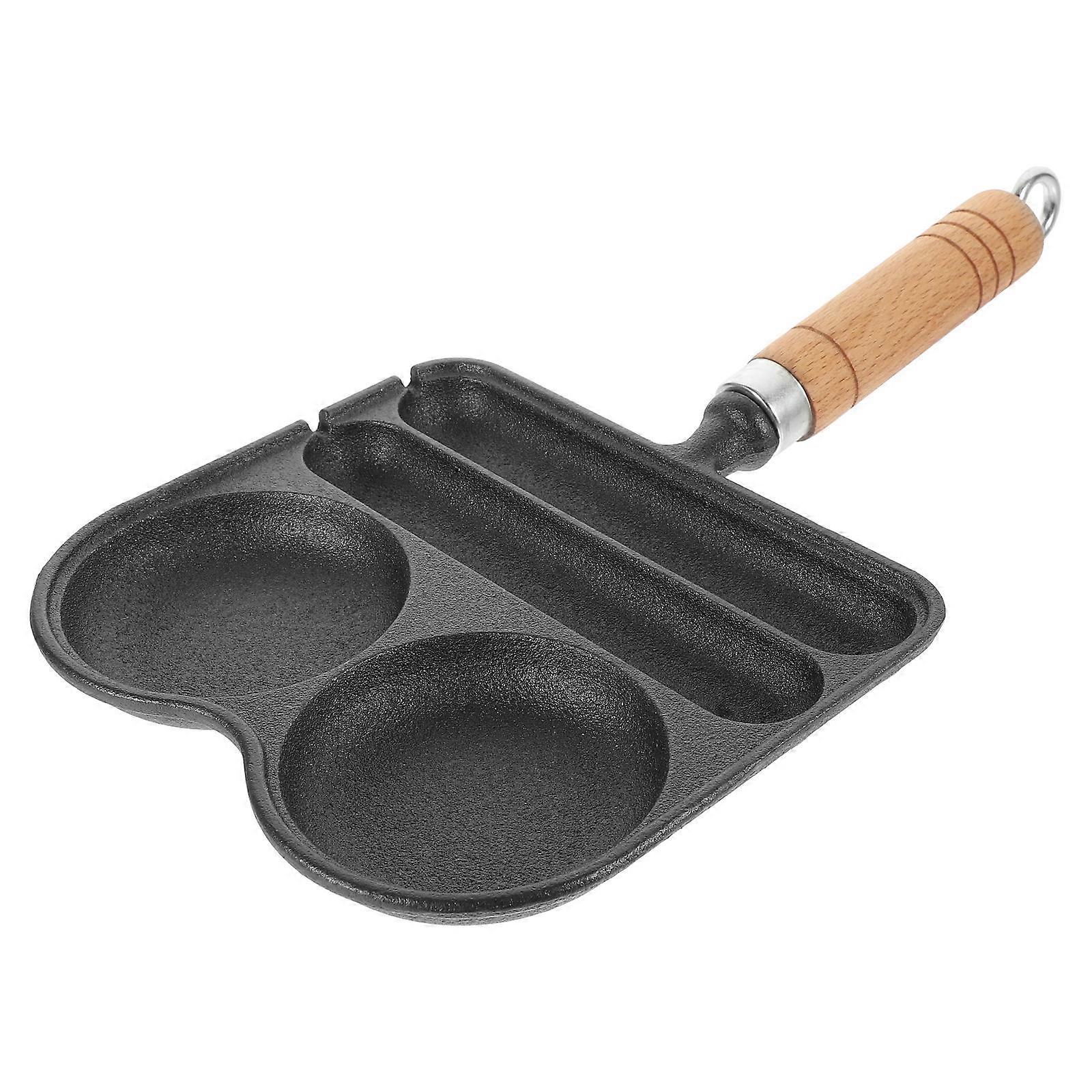 Nonstick Cast Iron Frying Pan for Breakfast Cooking – Ideal for Eggs, Sausages, Burgers, Pancakes, and Omelets with Even Heat Distribution
