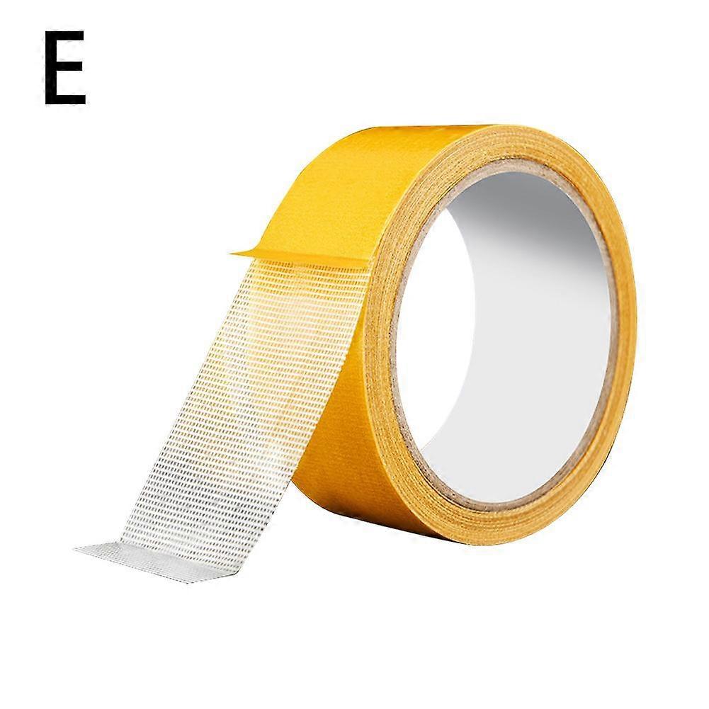 Width 5cm*Length 5m(E)$Strong adhesive cloth tape for carpet floor leather splicing Easy non-marking wall fixing special grid double-sided tape