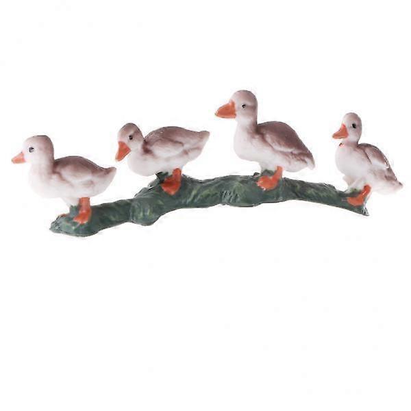 2-7pack Simulation Animal Model Action Figures Kids Toy Gift Gray Ducks